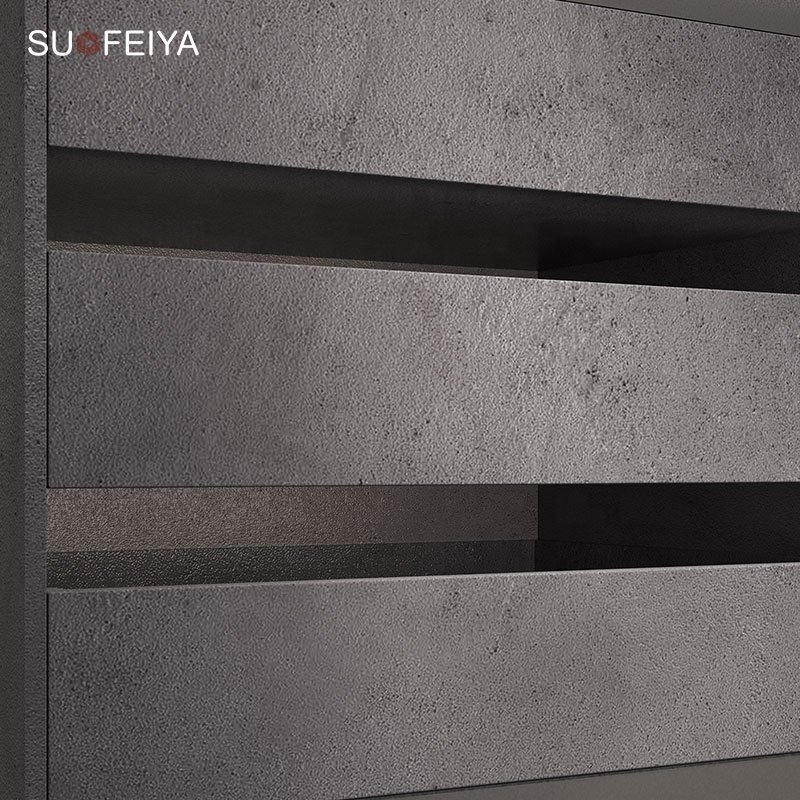 Suofeiya Cuisine America Modern Black and White L Shaped Wall Kitchen Cabinet Price European Retro in Ghana