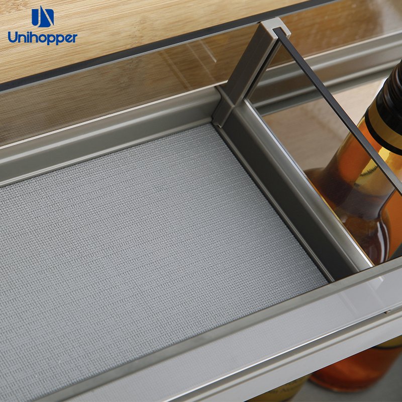 Unihopper Multi-functional Cabinet Accessories Soft Closing Drawer Seasoning Basket Kitchen Pull Out Basket Drawer