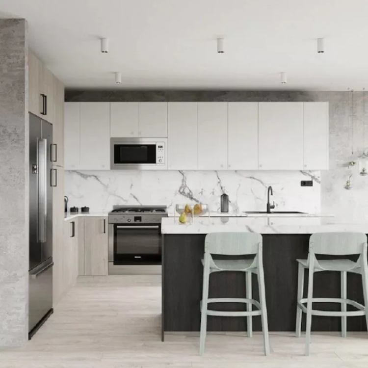 Modern Custom Designs Affordable High Gloss Kitchen Cabinets Luxury Modular White Kitchen Cabinet Furniture Set