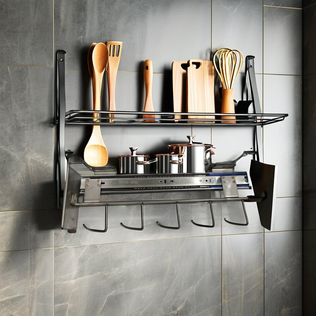 Customizable Modern Design Metal Wardrobe Organizer Rack 9 Pants Sliding Hanger Rail Pull Drawer Style Wall Mounted