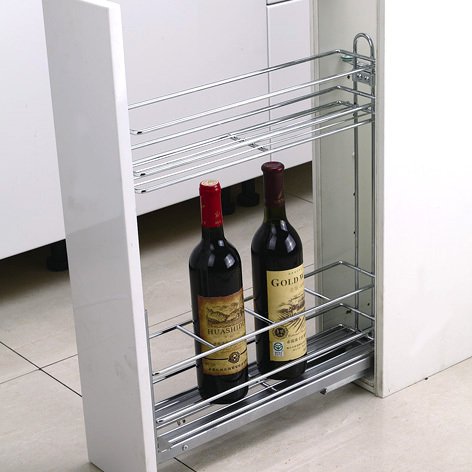 TKK Wholesale Kitchen Cabinets Drawer Style Soft Stop Sliding Pull-Out Sink Basket Magic Corner Tableware Organizer