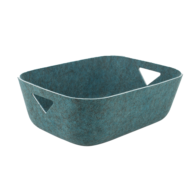 Wholesale sustainable polyester PET customized color size thermoforming basket heat press felt storage for home office