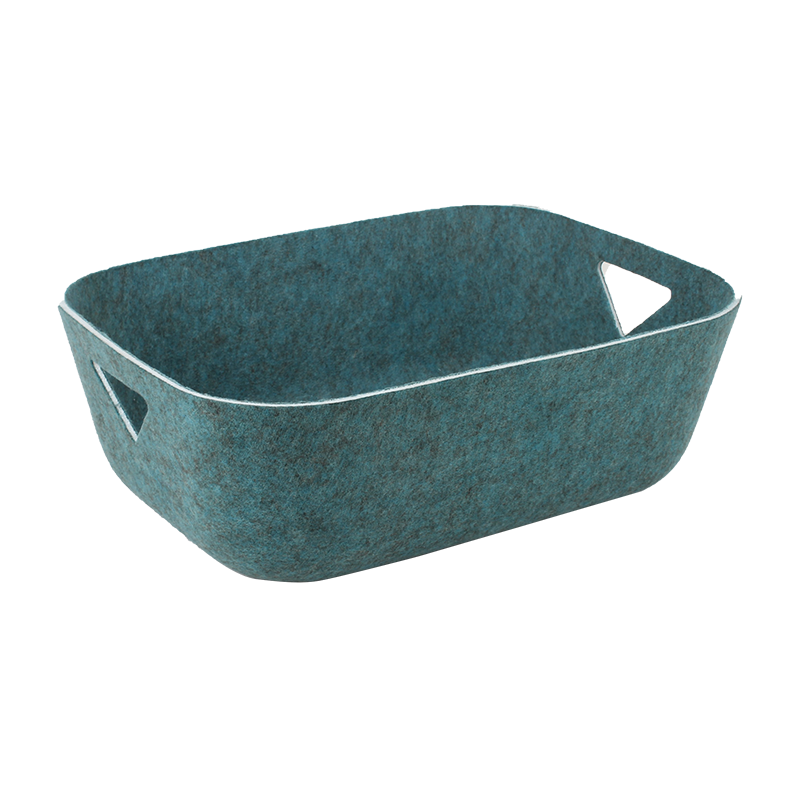 Wholesale sustainable polyester PET customized color size thermoforming basket heat press felt storage for home office