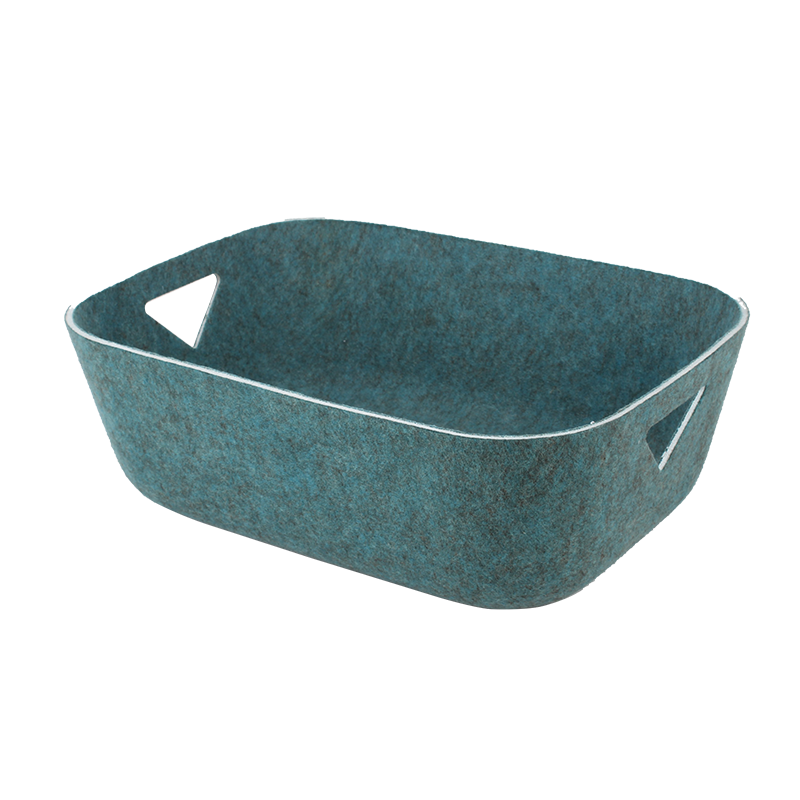 Wholesale sustainable polyester PET customized color size thermoforming basket heat press felt storage for home office