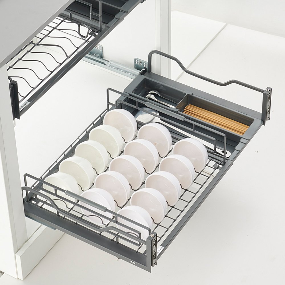 Mesh Kitchen Vegetable Storage Stainless Steel Drawer Pull Out Basket