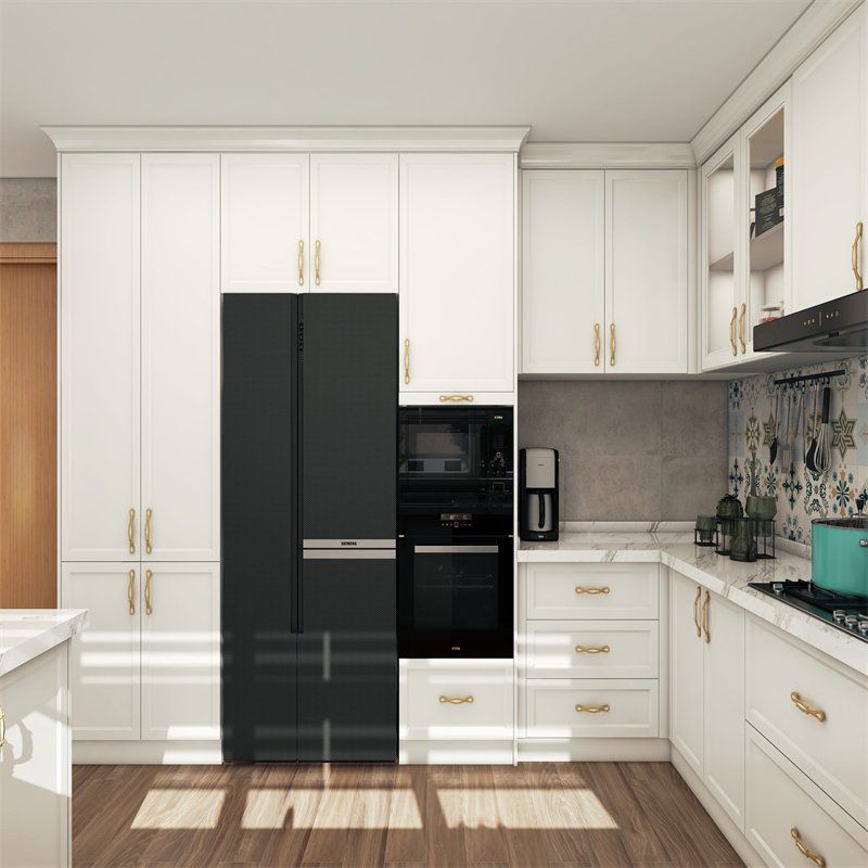 YALIG luxury elegant kitchen cabinets solid wood popular furniture modular kitchen cabinet
