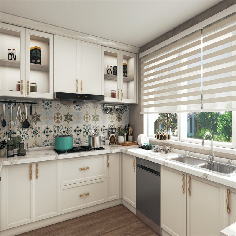 YALIG luxury elegant kitchen cabinets solid wood popular furniture modular kitchen cabinet