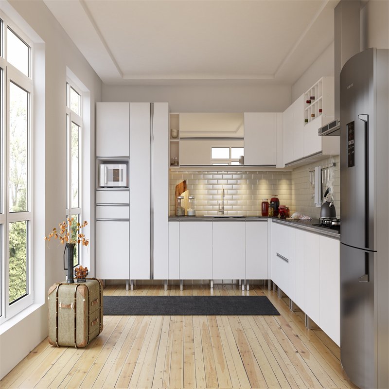 YALIG luxury elegant kitchen cabinets solid wood popular furniture modular kitchen cabinet