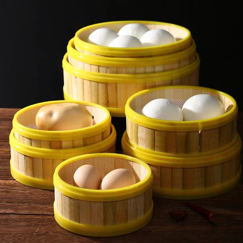 Bamboo Steamer Basket Set with 50x Steamer Liners , Chinese Steamer for Cooking Food