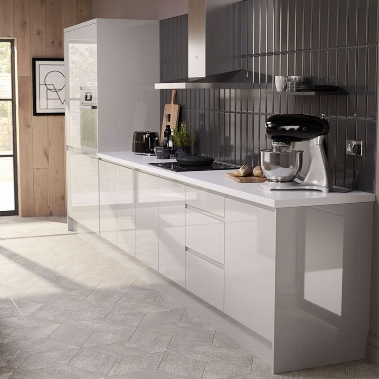 Kerala price folding kitchen cabinet with soft closing drawers
