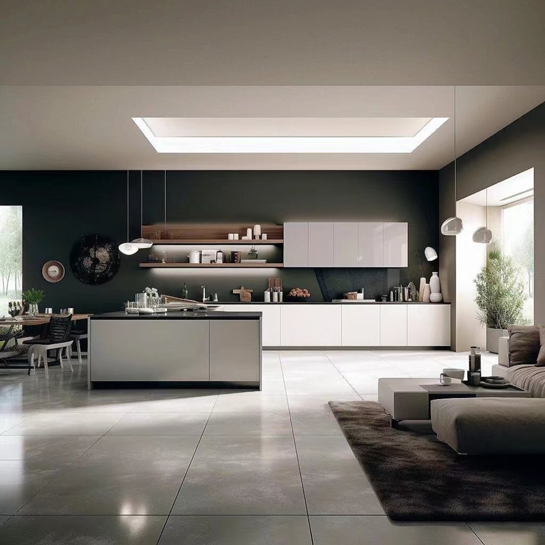 Affordable Kitchen Cabinets Modern Wall Mounted Kitchen Cabinets Set L Shape Wooden Modular Kitchen Cabinets