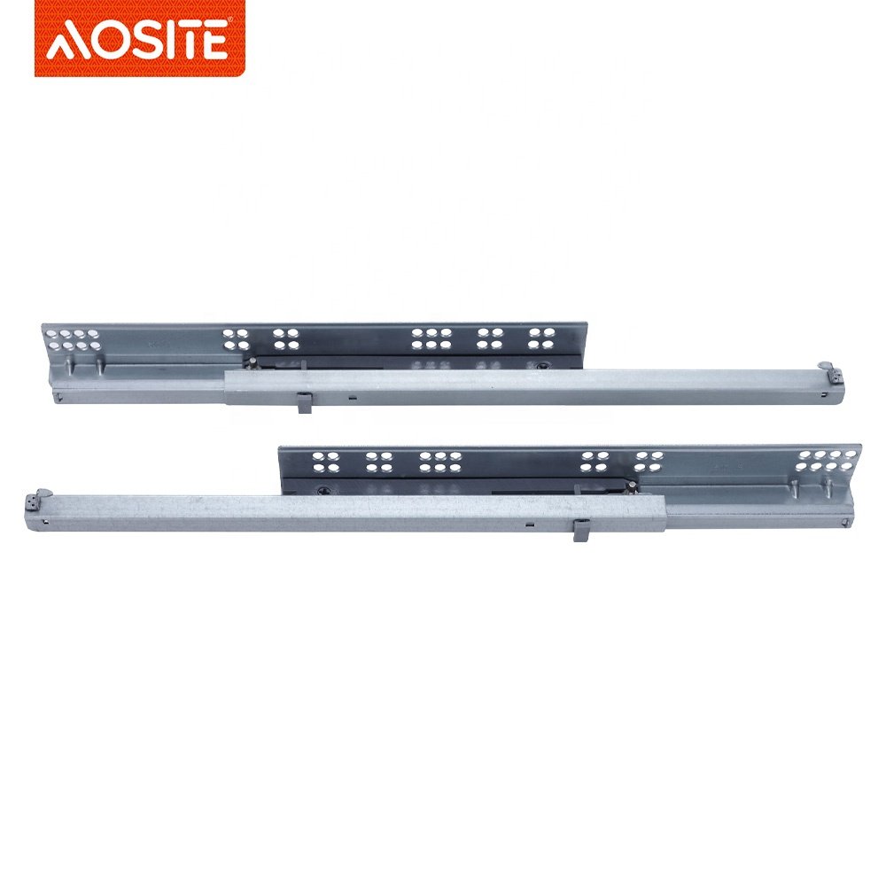 Factory Manufacturer 2 Fold Concealed Telescopic Cabinet Slide Rail Soft Closing Undermount Drawer Slide Kitchen Cabinet Modern