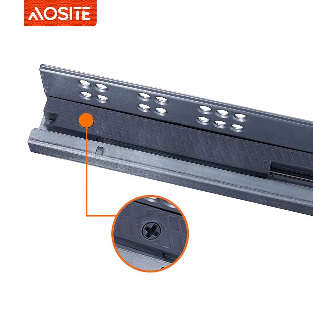 Factory Manufacturer 2 Fold Concealed Telescopic Cabinet Slide Rail Soft Closing Undermount Drawer Slide Kitchen Cabinet Modern