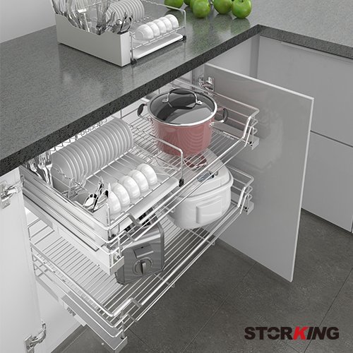 STORKING multifunction pull out basket wire storage drawers kitchen basket