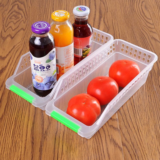 Multi-use Cheap Plastic Drawer Fridge Freezer Bin Organizer Storage Basket for Kitchen