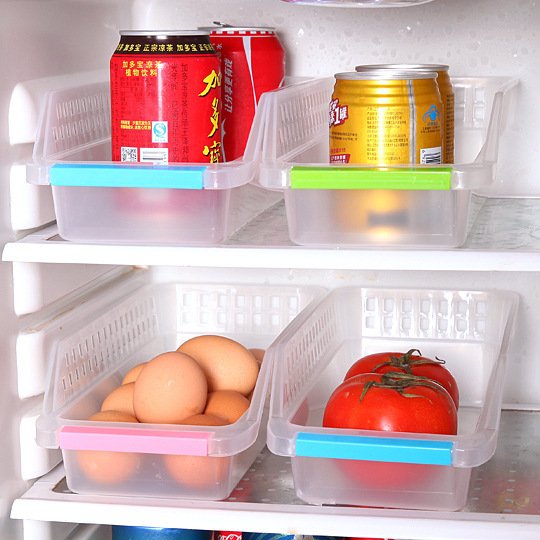 Multi-use Cheap Plastic Drawer Fridge Freezer Bin Organizer Storage Basket for Kitchen
