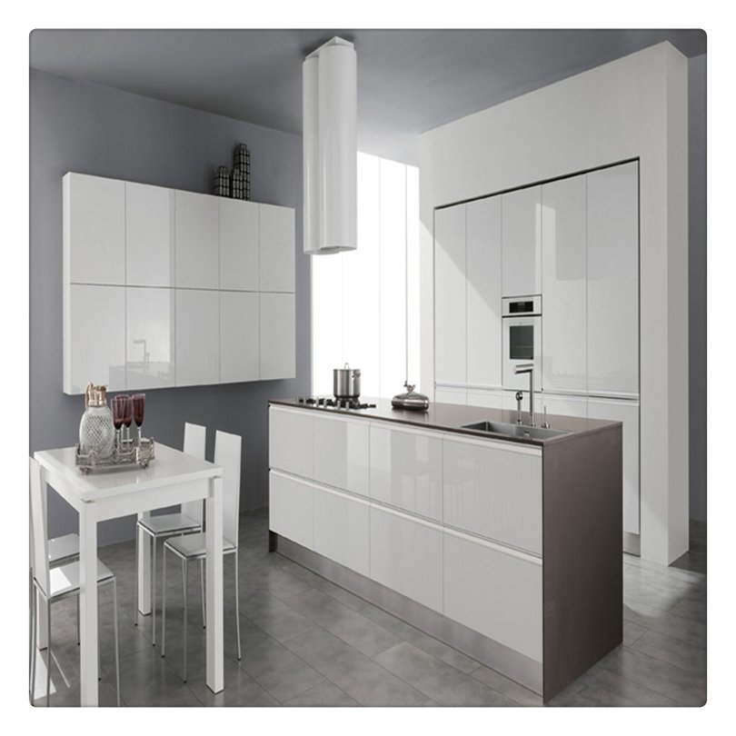 Prima New White Matt Lacquer Modern High Gloss Finish Kitchen Cabinet Design forSale