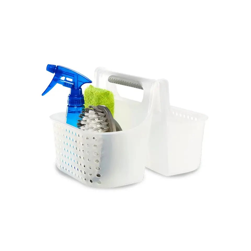 Multipurpose Bathroom Shower Caddy Plastic Storage Baskets With Handle