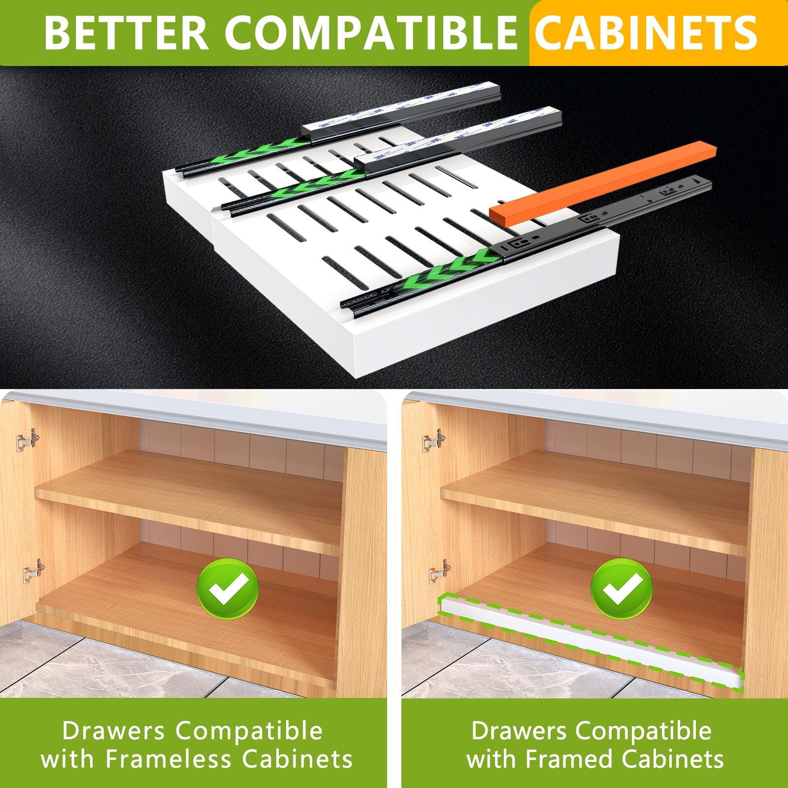 Pull Out Cabinet Organizer Deep Expandable Slide Out Drawer Organizers No Drill Pull Out Drawers Cabinets Shelves