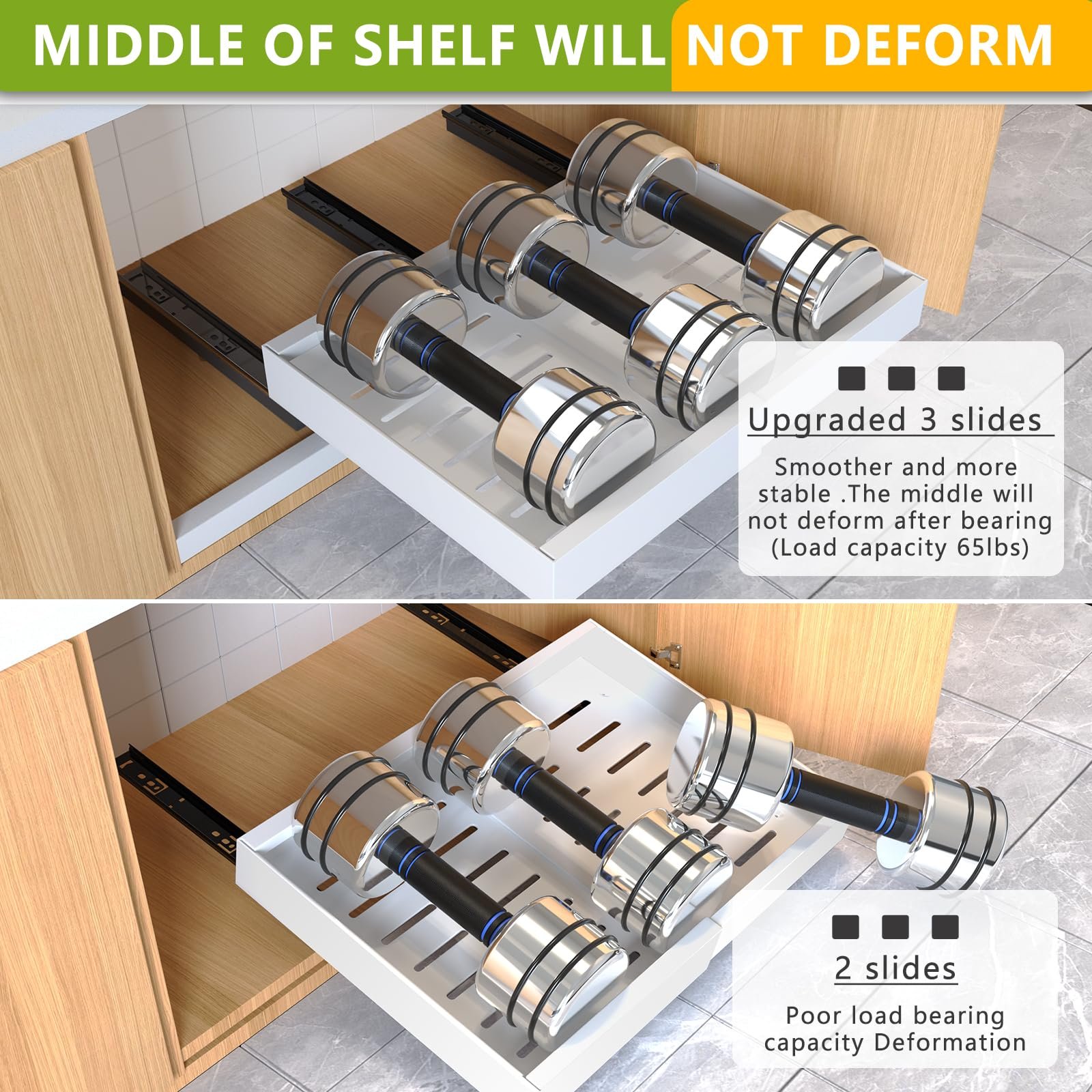 Pull Out Cabinet Organizer Deep Expandable Slide Out Drawer Organizers No Drill Pull Out Drawers Cabinets Shelves