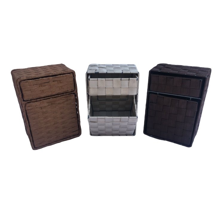Household sundries Desk disposable basket cosmetic storage boxes 2 drawer storage box