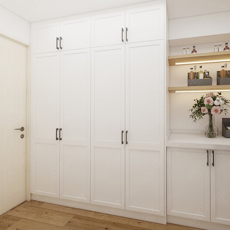 New design ideas simple modular cupboard Particle Board wooden full kitchen cabinet modern