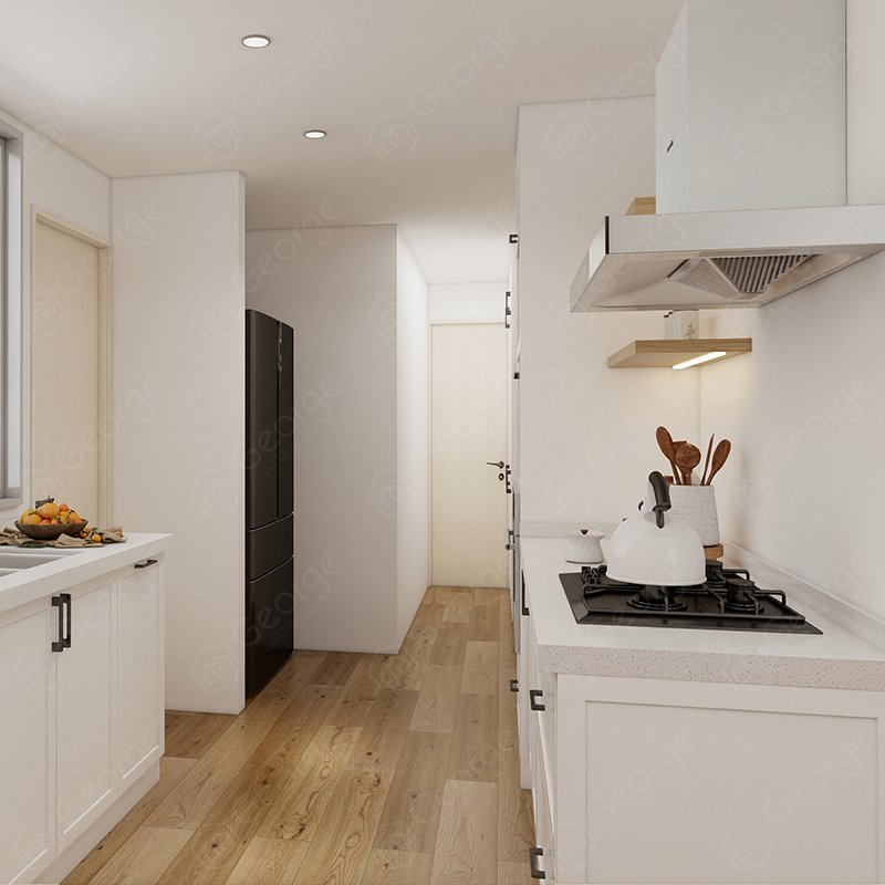 New design ideas simple modular cupboard Particle Board wooden full kitchen cabinet modern