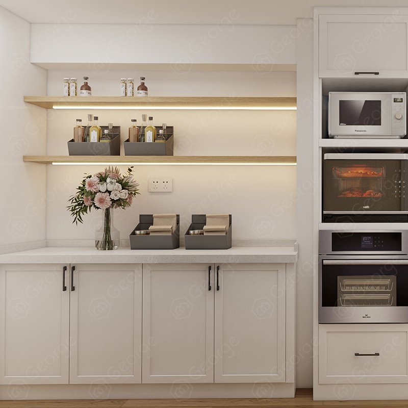 New design ideas simple modular cupboard Particle Board wooden full kitchen cabinet modern
