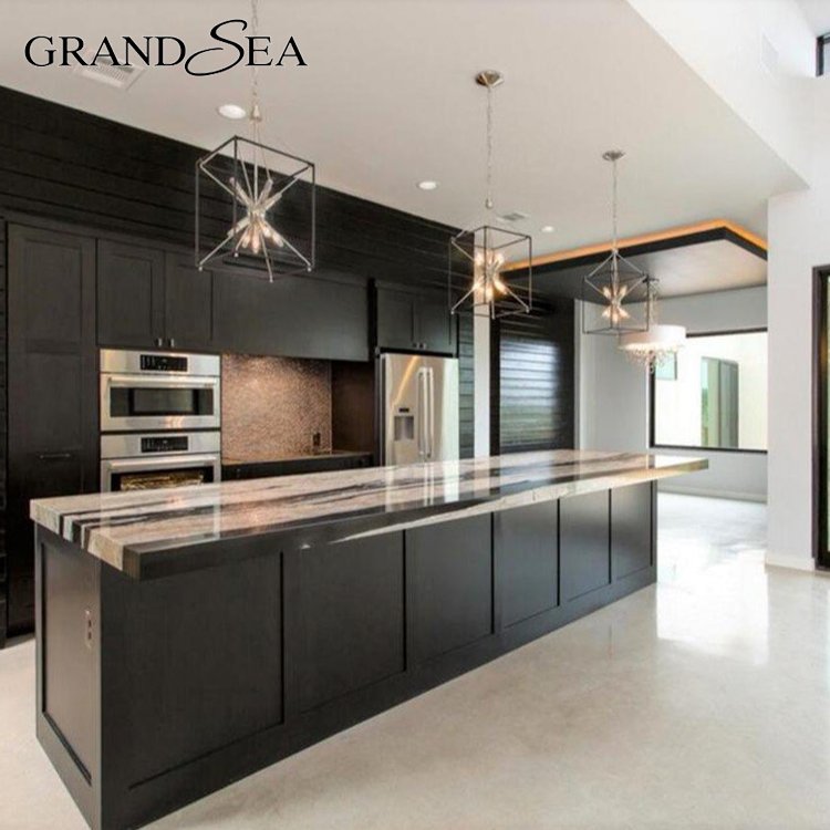 Contemporary Home Full Set Design USA L Shape Melamine Backsplash Kitchen Wall Cabinet Price
