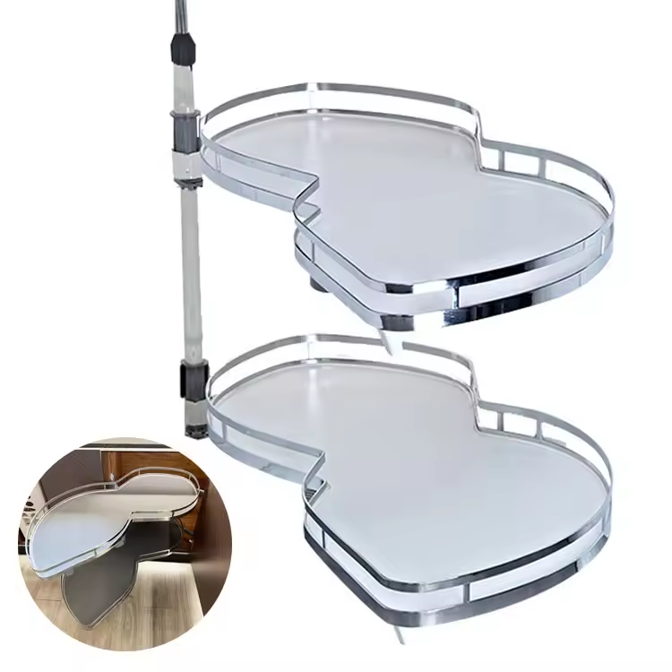 CY-206 CY Hot Selling Kitchen Cabinet Corner Basket Drawer Pull Out Revolving Basket Pantry Unit Basket