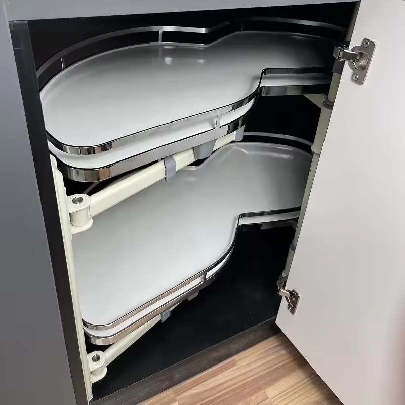 CY-206 CY Hot Selling Kitchen Cabinet Corner Basket Drawer Pull Out Revolving Basket Pantry Unit Basket