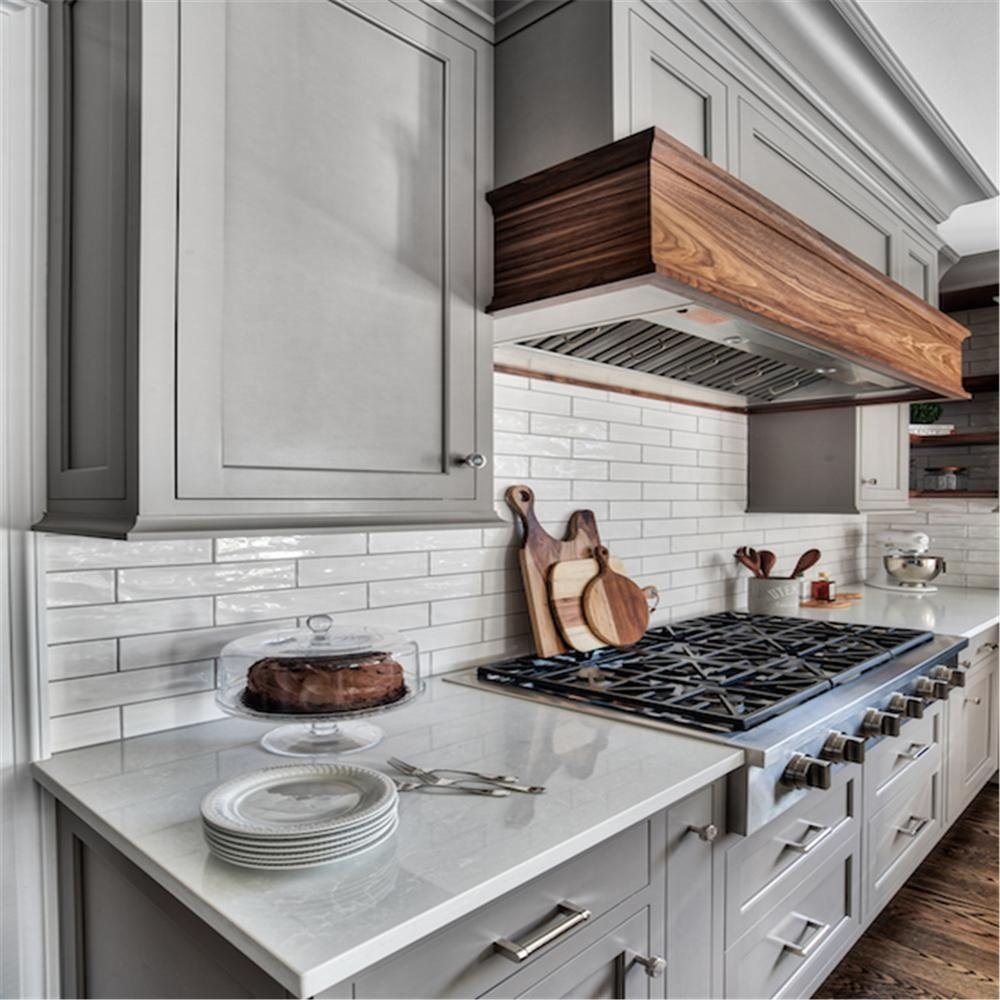 2024 Hangzhou Vermont American Classic Wooden Design Kitchen Cabinet Gray Custom Cabinetry Kitchen