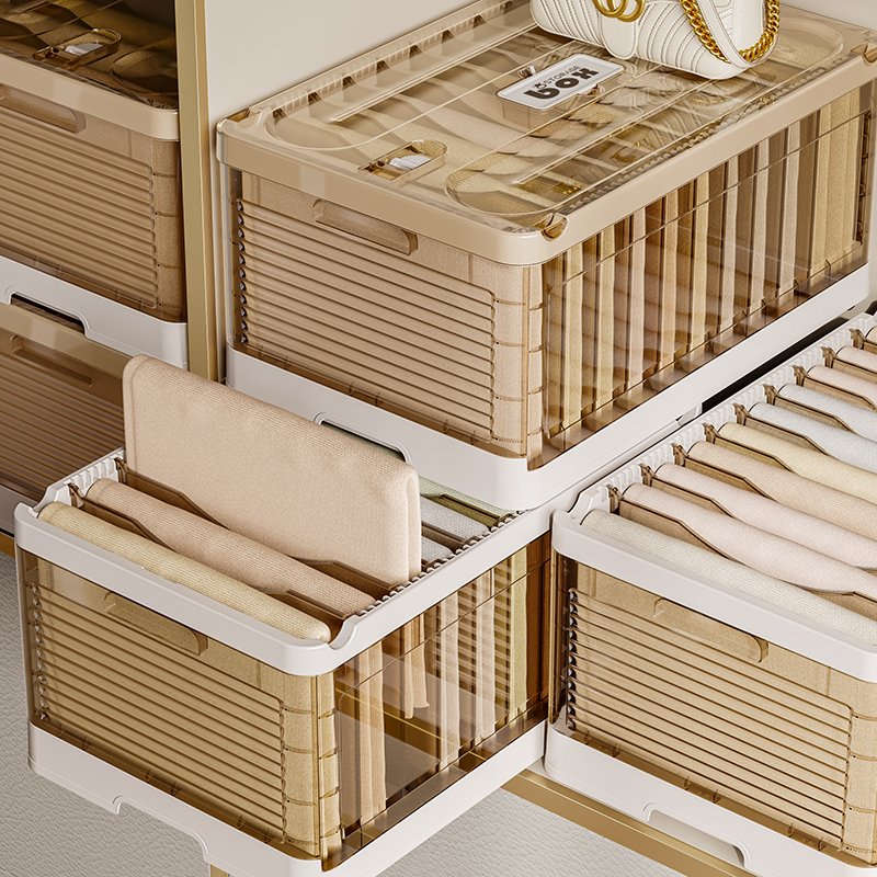 Closet Storage Boxes Washable Foldable Wardrobe Organizer Underpants Pants Clothes Drawer Organizers