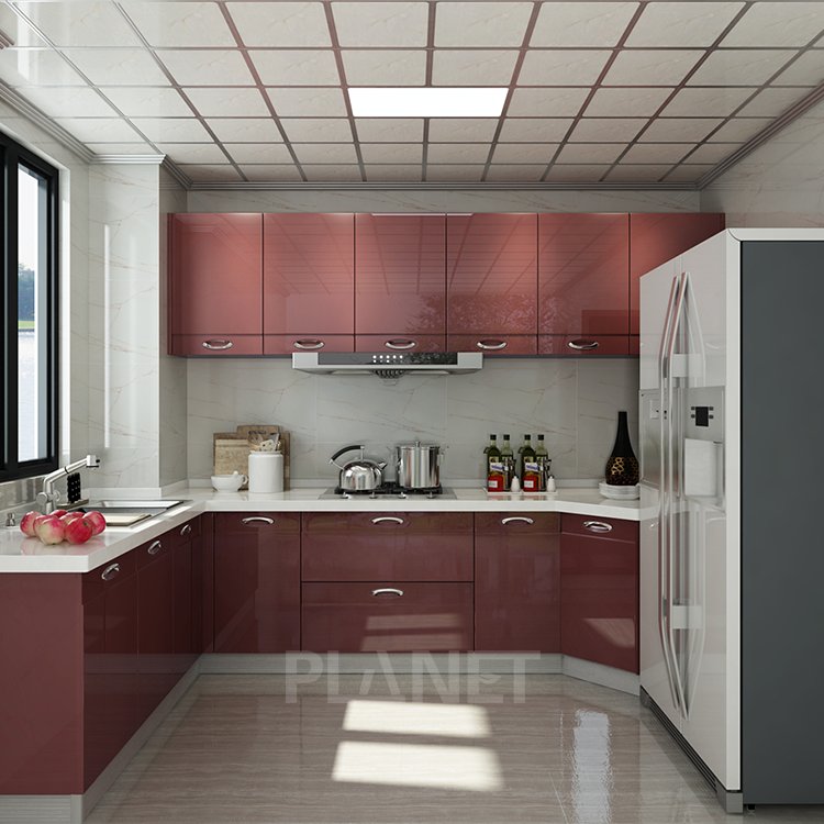 Kitchen Cabinet Set Fitted Unit Storage Base Wall Modern Doors High Gloss Kitchen island