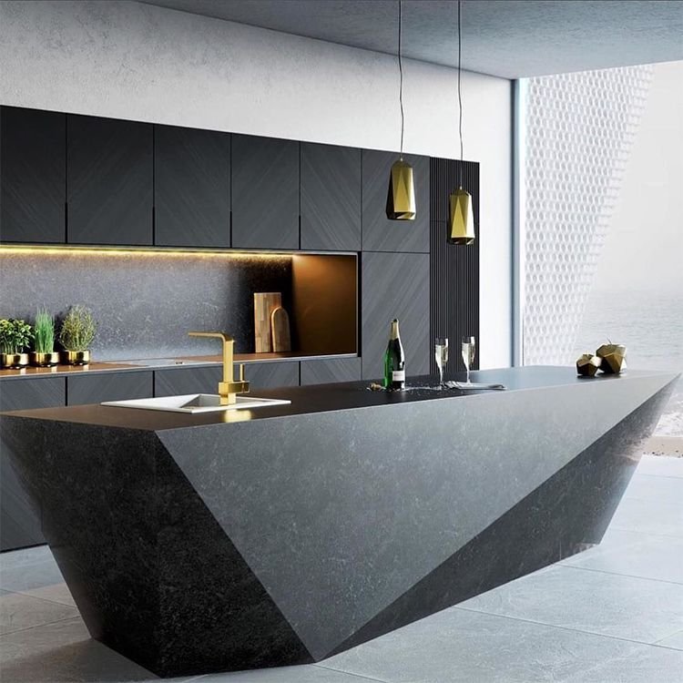 Cuisine complete kitchen solid wood design modern kitchen cabinet made in china