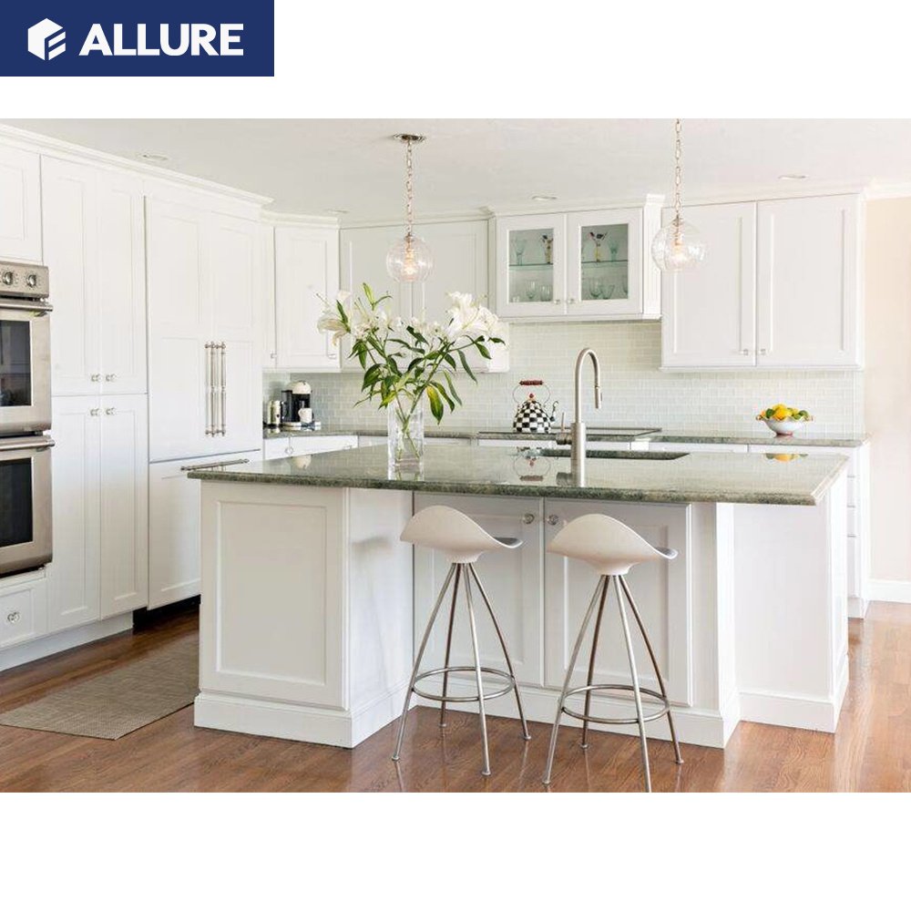 Allure vintage industrial oak shaker white ash mdf wood wall hanging kitchen cabinet mechanism