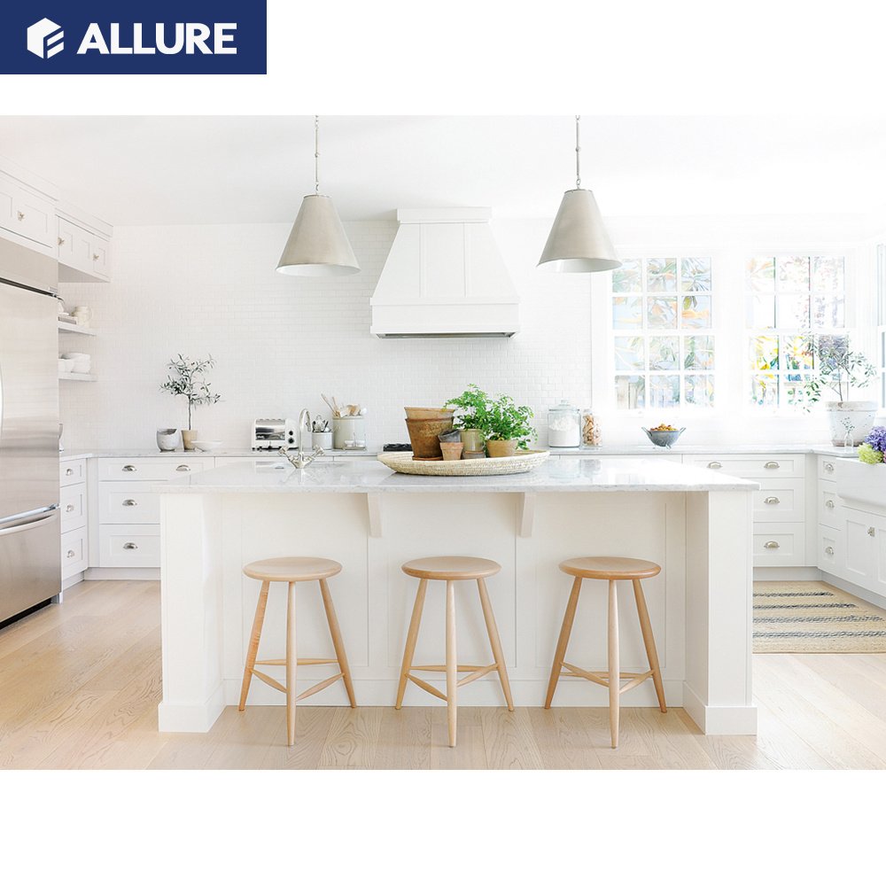 Allure vintage industrial oak shaker white ash mdf wood wall hanging kitchen cabinet mechanism