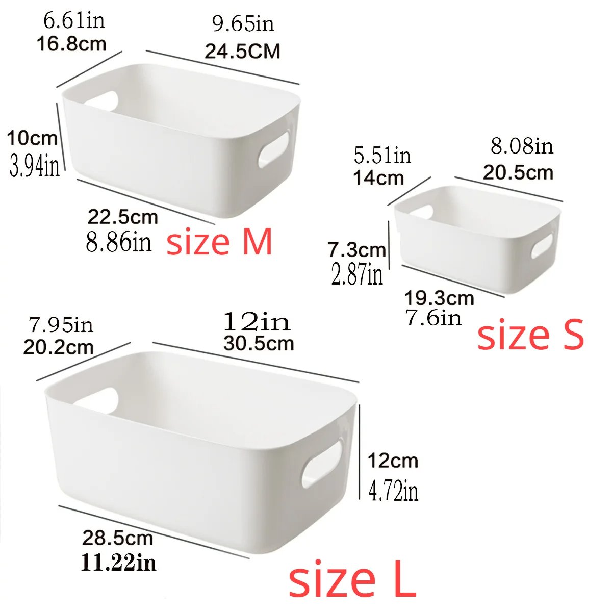 Storage Box Household Organization Plastic Organizer Storage Basket Drawer Cabinet Desktop Snack Makeup Storage Box