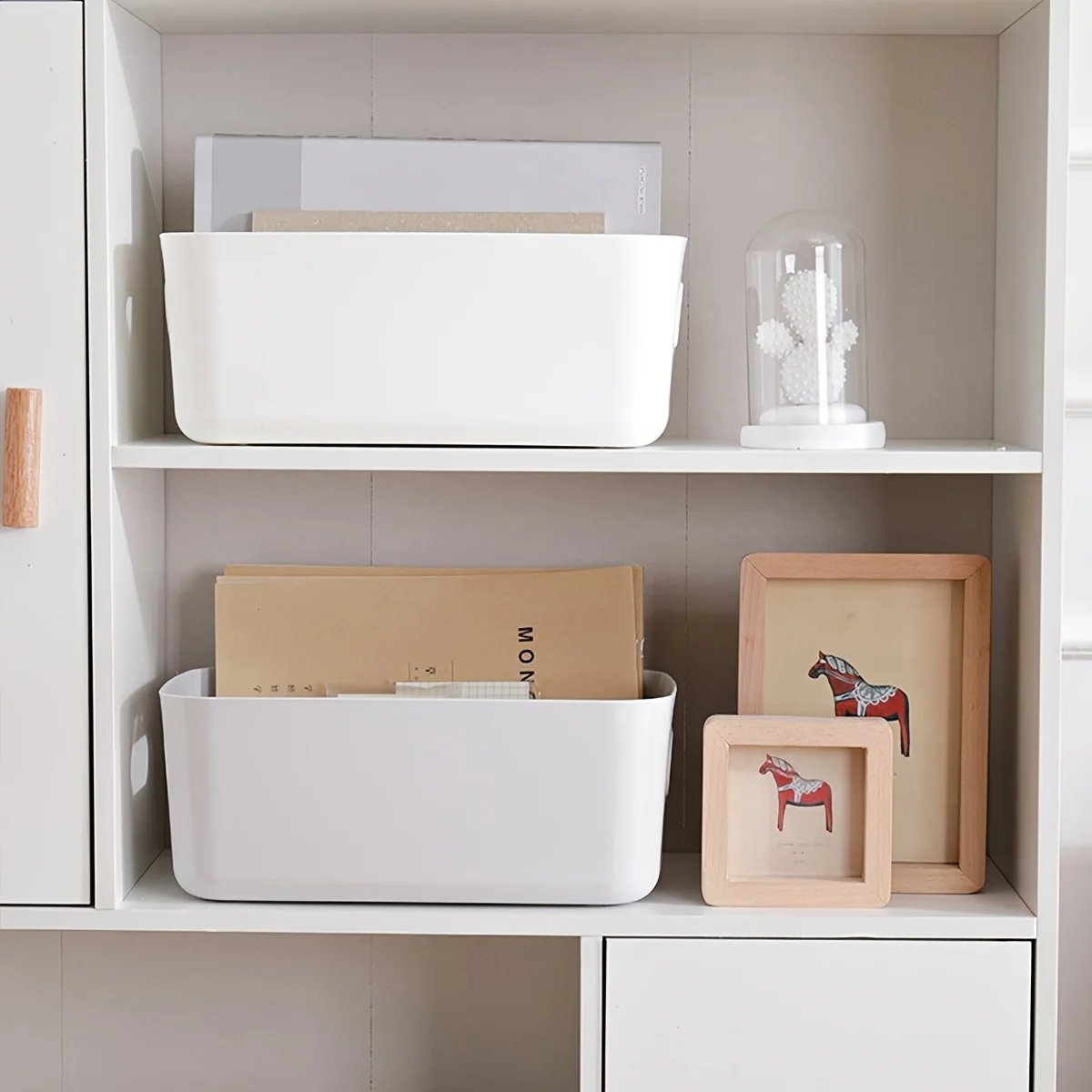 Storage Box Household Organization Plastic Organizer Storage Basket Drawer Cabinet Desktop Snack Makeup Storage Box