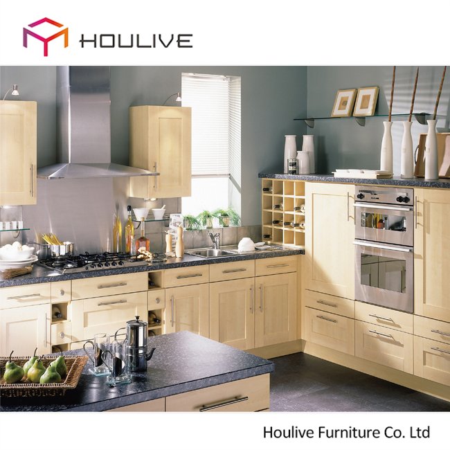 white maple wood kitchen cupboard/ cabinets solid wood for sale