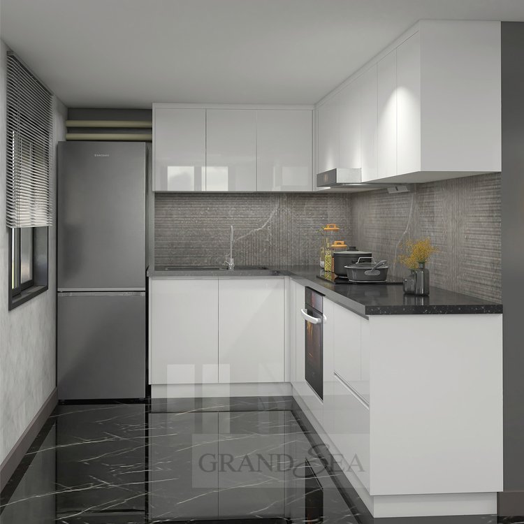 Modern Kitchen Full Flat Pack Kitchen Complete Island Design Wood Cupboard White Custom Luxury Kitchen Cabinet Modern