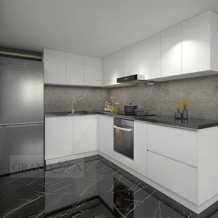 Modern Kitchen Full Flat Pack Kitchen Complete Island Design Wood Cupboard White Custom Luxury Kitchen Cabinet Modern