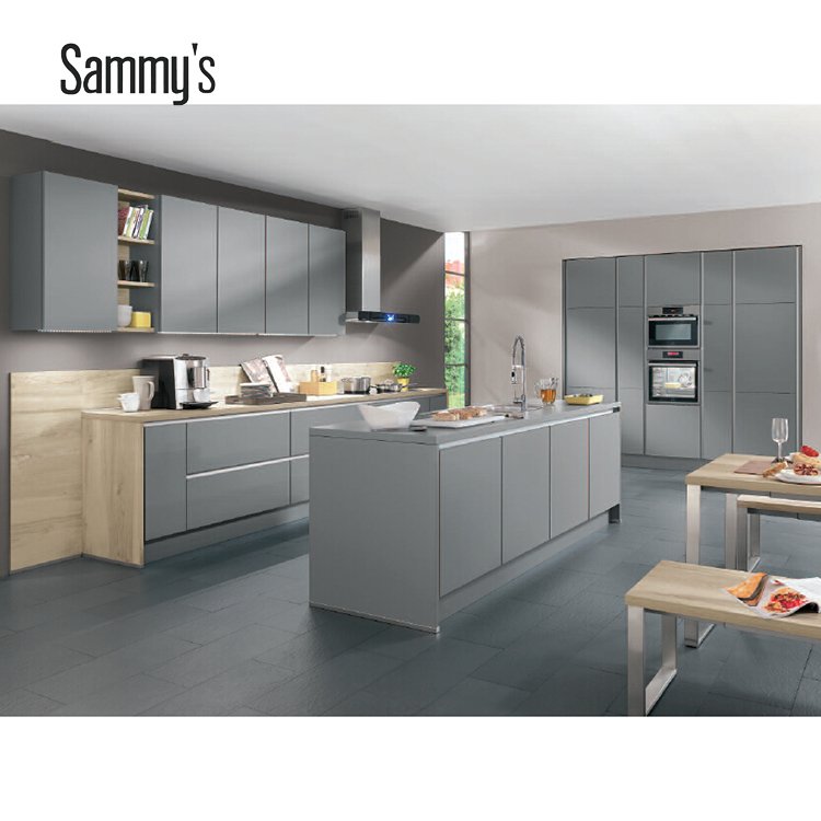New model high gloss affordable modern kitchen cabinets imported from China