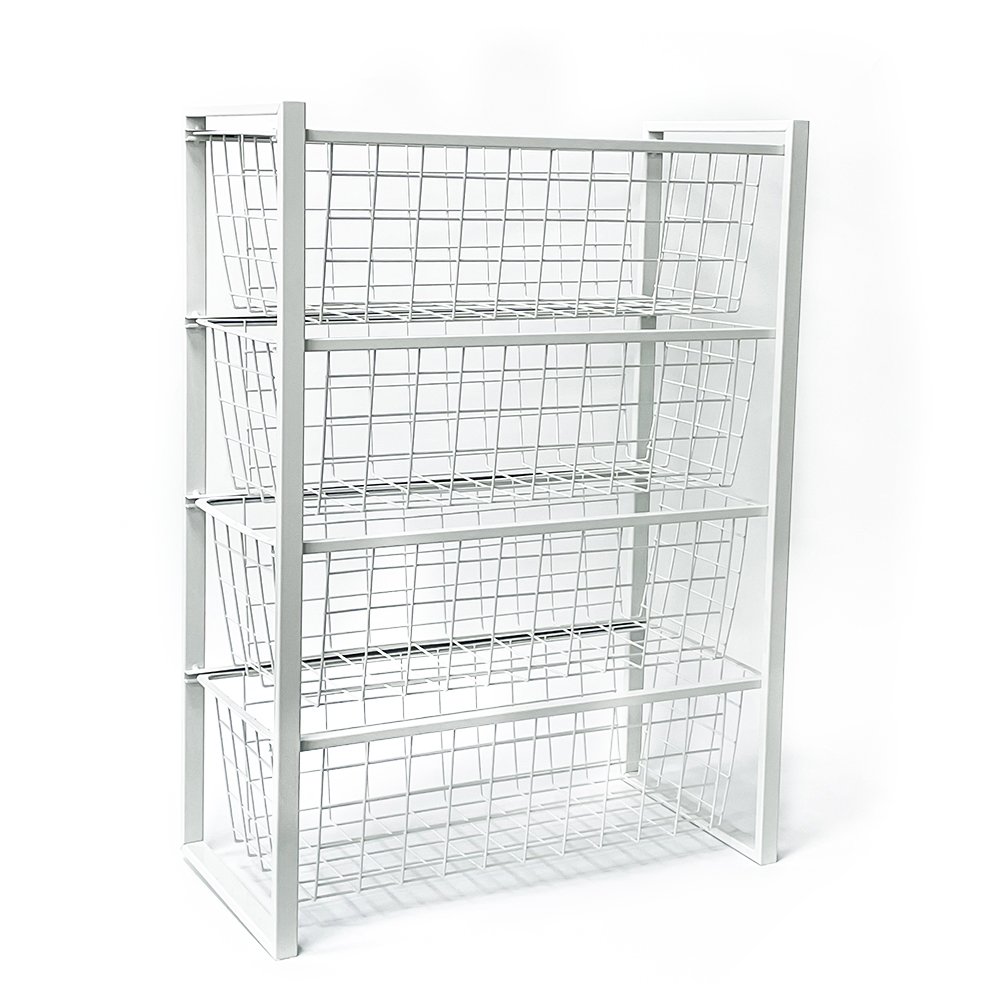 FOSHAN factory customized multifunctional 4 tiers storage rack wire rack wire basket drawer-type basket