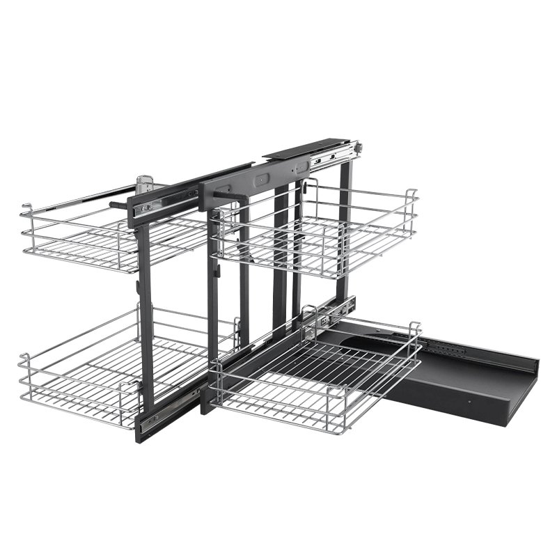 Zuo Gang Kitchen Cabinet Soft Close Closing Pull Out Little Monster Shelf Drawer Storage Basket Magic Corner