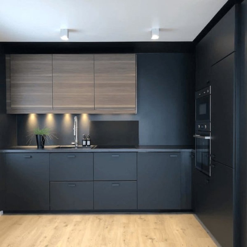 Design Custom L Shape Small Kitchen Cabinets High Quality Wooden Kitchen Furniture Ready to Assemble Kitchen Cabinets