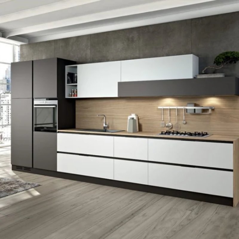 Design Custom L Shape Small Kitchen Cabinets High Quality Wooden Kitchen Furniture Ready to Assemble Kitchen Cabinets