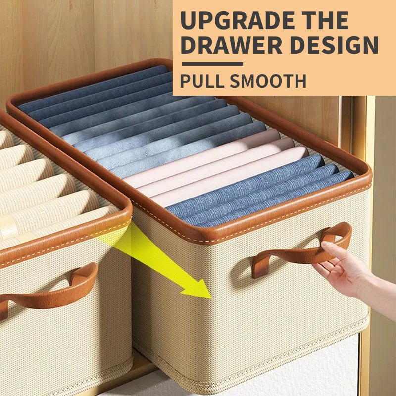 Household clothes organizer foldable storage box&bin wardrobe drawer organizer for clothes jeans closet storage