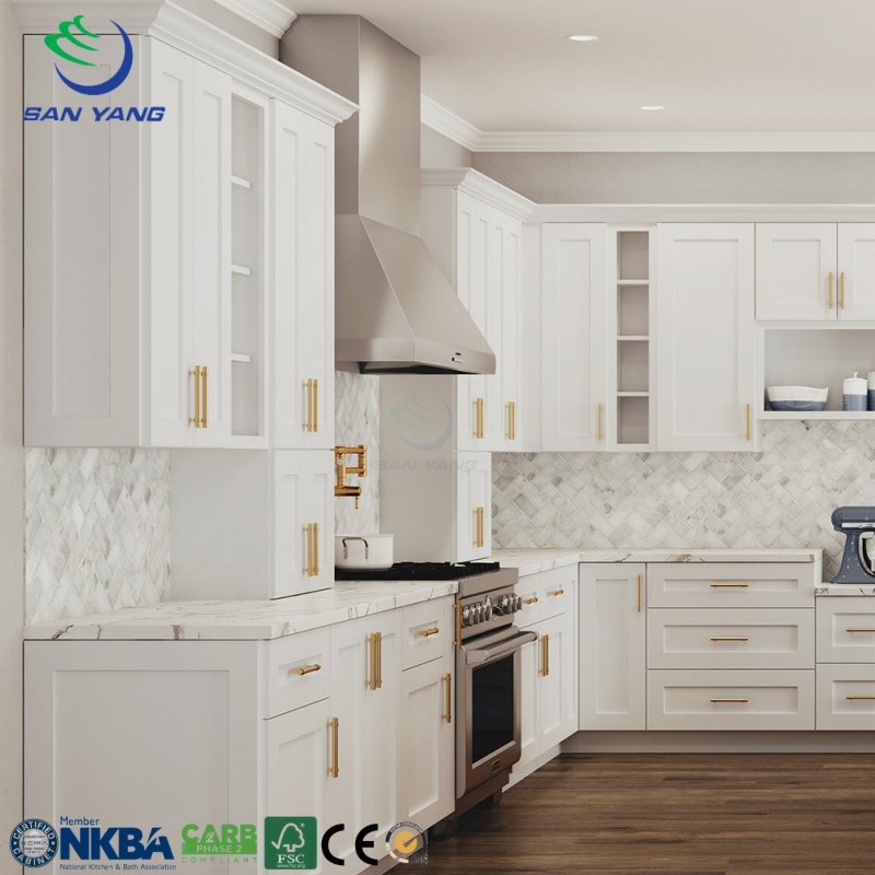 Vietnam Cheap buy kitchen cupboards kitchen cupboard set cabinet simple cupboard design RTA kitchen cabinets solid wood