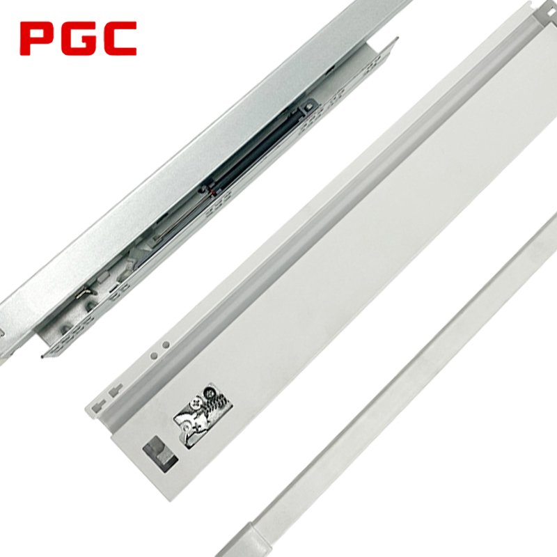 3 fold damper basket drawers channel push to open hidden telescopic rails soft close undermount concealed drawer slide